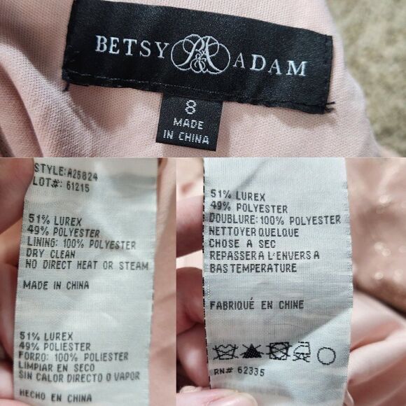 Betsy & Adam Metallic Evening Gown Size 8 - Picture 11 of 16